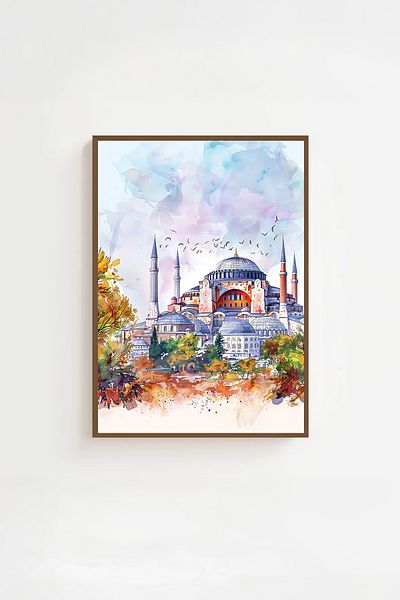 Artavessa Комплект за картини с кафява рамка от истинско дърво - Модел 1