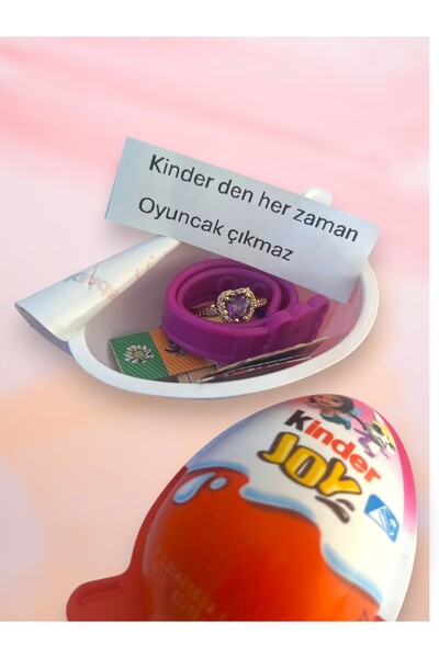 idetta Kinder Joy Sürpriz Yumurta İçerisinde Kalpli Yüzük Ciddi İlişki Yüzüğü...