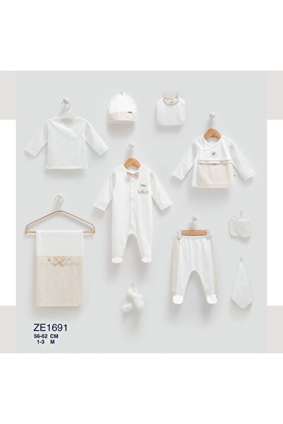 Caramell Papyonlu 10'lu Set Bebek Hastane Çıkışı 2025 (Yenidoğan)