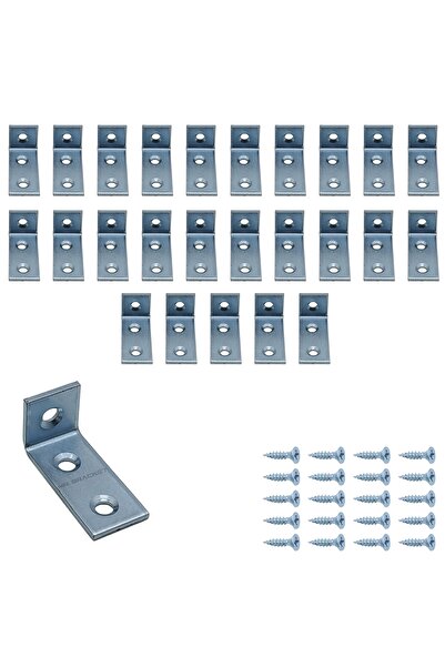 Yapıkan Mr. Bracket 25 Ad L Demir Gönye Köşebent 16x35x15mm- Mobilya Dolap Kö...