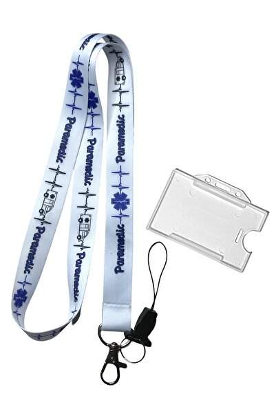 StormiStoretr Snur alb pentru gât paramedic și curea pentru telefon