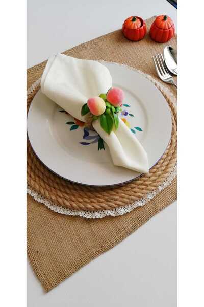 LİMOMİ Peach Fruit Napkin Ring (6 Pieces)