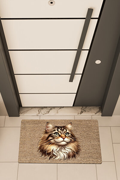 Dormot Home Υψηλής ποιότητας ψηφιακή εκτύπωση σε καφέ χρώμα, με θέμα τον γατά...