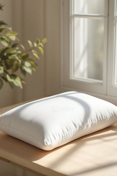 Evene Pillow Silicone Fiber Antibacterial Filling Sleeping Pillow Cotton Stitched Case 900 gr
