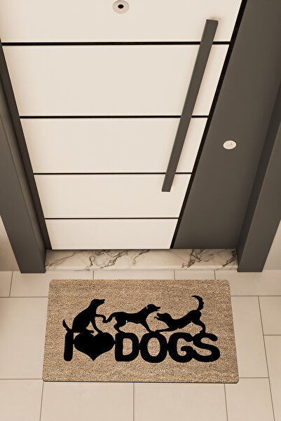 Dormot Home Υψηλής ποιότητας ψηφιακή εκτύπωση σε καφέ χρώμα, με θέμα το I Lov...