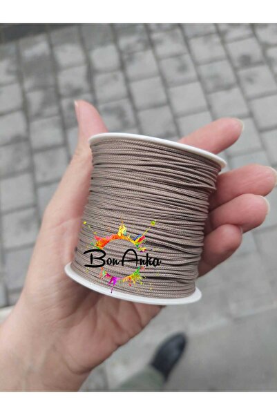 Bonanka (1.0 mm) Bej Renk 90 Metre Mat Paraşüt, Makrome, Bileklik, Tespih, Ör...