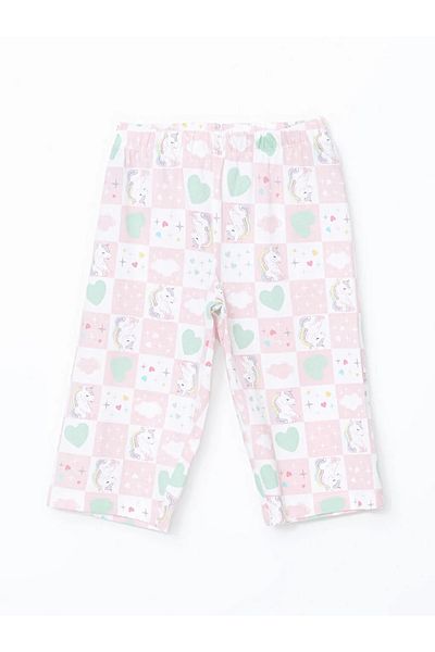 LC Waikiki LCW Παιδικό Σετ Πιτζάμες με Τυρκουάζ Πλήρωμα Λαιμού για Κορίτσια - T T