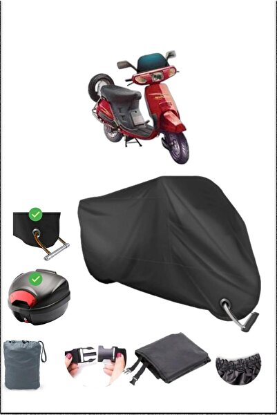 Breen Black Honda Kinetic Dx Rear Bag Lock Compatible Waterproof Canvas (Moto...