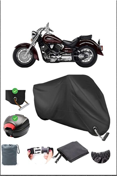 Breen أسود لـ YAMAHA XVS 1100 DRAG STAR حقيبة خلفية متوافقة مع قماش القنب الم...