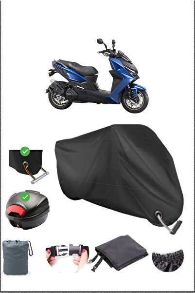 Breen أسود KYMCO KRV 200 قفل خلفي متوافق مع القماش المشمع المقاوم للماء (دراج...