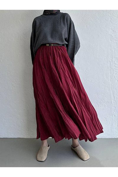 MELEK ARAZ Fusta Burgundy Crush pentru damă