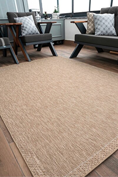 MELARİS HALI Celesta Naturel Jüt Halı Örme Kilim Sisal Hasır Halı Mutfak Balk...