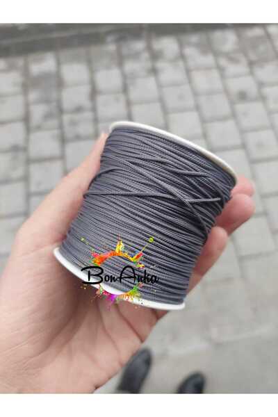 Bonanka (1.0 mm) Antrasit Renk 90 Metre Mat Paraşüt, Makrome, Bileklik, Tespi...