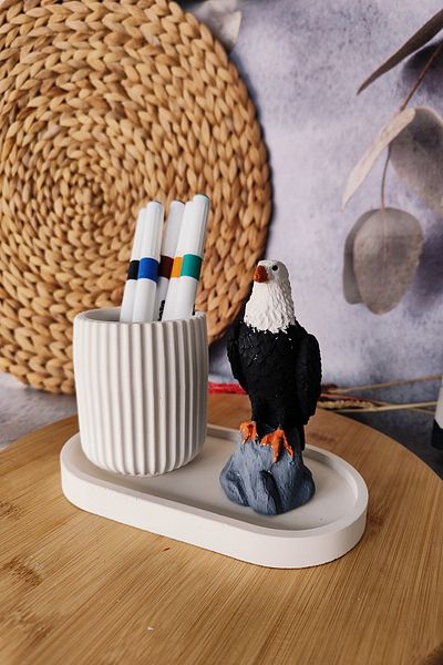 puridadesign Комплект декоративни държачи за химикалки Black Eagle Fan Fanatic