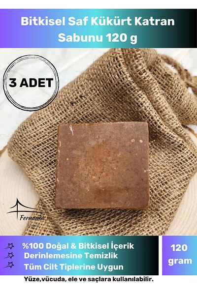 Fernanda 100% Organic Hand Medicine on Sulfur Soap 3 Pieces 120g