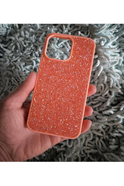 DGN İphone 15 Uyumlu Parlak Pırlanta Taşlı Elmas Pullu Işıltılı Parıltılı Lux...