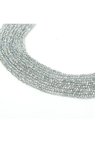 yfhobi 1 Dizi (130-135 Adet) - 3 mm Yassı Kristal Cam Boncuk Dizisi Şeffaf Ja...