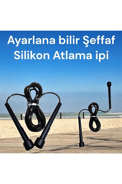 Gök Sports Transparent Silicone Adjustable Height Jump Rope Fitness Condition Exercise Rope