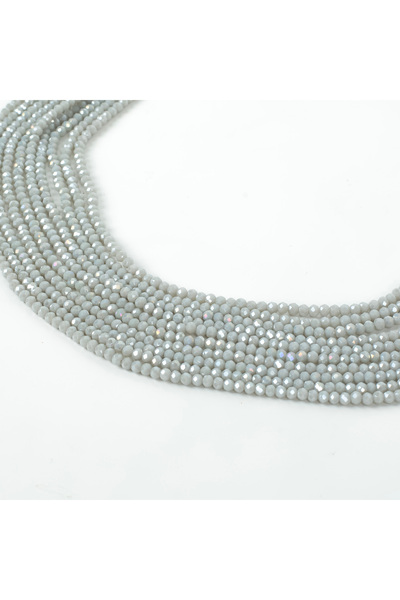 yfhobi 1 Dizi (130-135 Adet) - 3 mm Yassı Kristal Cam Boncuk Dizisi Mat Janja...