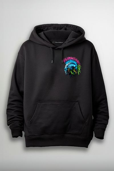 Merch&ice Hanorac unisex cu imprimeu Cyberpunk Music