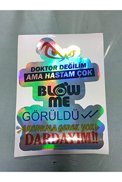 3M 32X22 cm Luxury Hologram - Car Rear Window Inscriptions Sticker Set