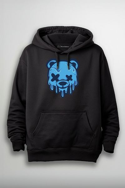Merch&ice Hanorac unisex cu imprimeu Blue Melting Bear Surah