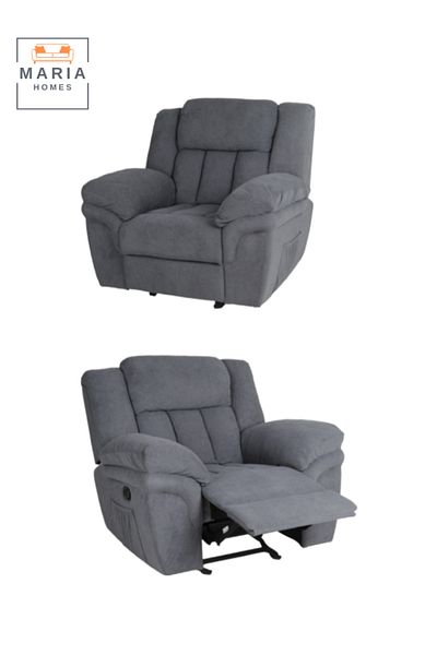 MARIA HOMES Luxurious Recliner Chair Soft Fabric Upholstery  Comfortable and Adjustable Lounge Seat for Home