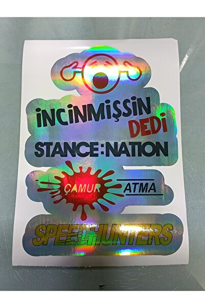 3M 32x22 CM LÜX Hologram Araba Arka Cam Yazıları / LÜX Hologram Arka Cam Stic...