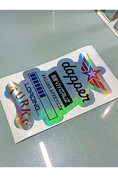 3M 32X22 cm Luxury Hologram - Car Rear Window Inscriptions Sticker Set