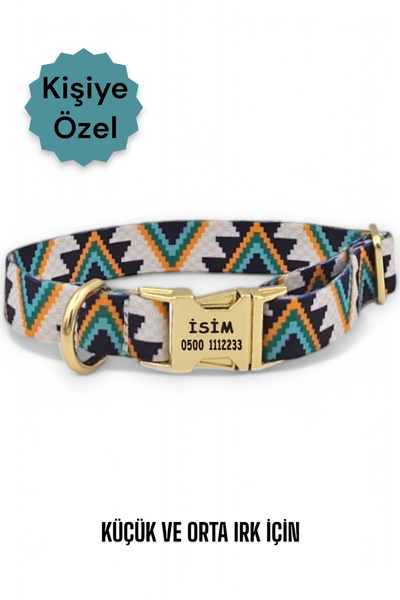 CARAMELOS İsimli Köpek Tasması, Köpek Künyesi, Isimlik, Küçük Irk Ve Orta Irk, Kişiye Özel Metal Kilit, 2 Cm