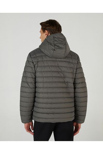 SKECHERS M Outerwear Fleece Lining Padded Jacket Men's Gray Coat S 242095 -003