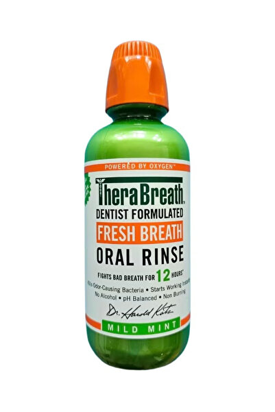 Thera Breath TheraBreath يحارب رائحة الفم الكريهة لمدة 12 ساعة - نكهة النعناع...