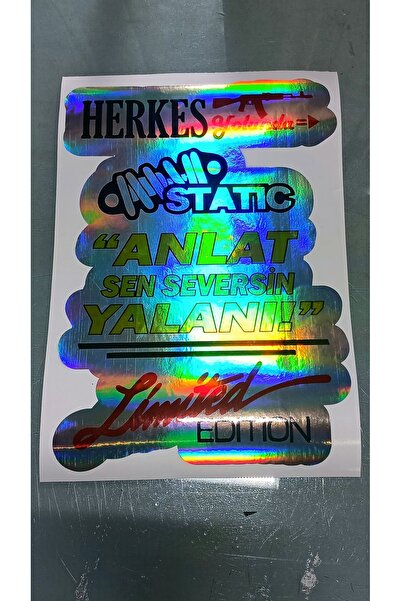 3M 32X22 cm Luxury Hologram - Car Rear Window Inscriptions Sticker Set