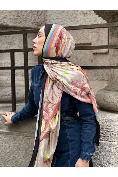 Modakaşmir Margarite Pattern Bamboo Shawl