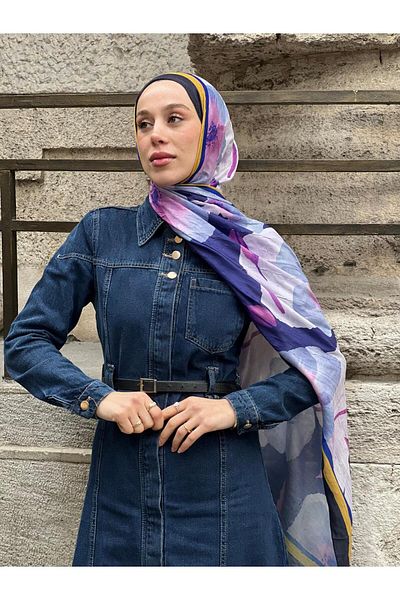 Modakaşmir Ferret Pattern Bamboo Shawl