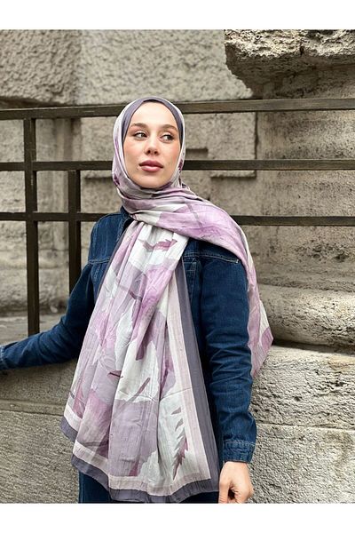 Modakaşmir شال من الخيزران بنمط ابن عرس