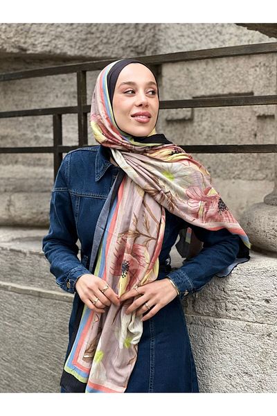 Modakaşmir Margarite Pattern Bamboo Shawl