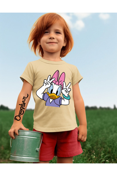 oneagılyazı Tricou supradimensionat pentru fetiță cu imprimeu Daisy Duck