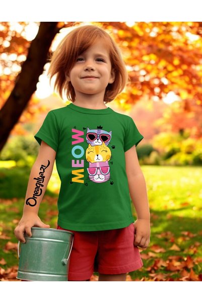 oneagılyazı mačka Štampano Devojka Oversize kroj T-shirt