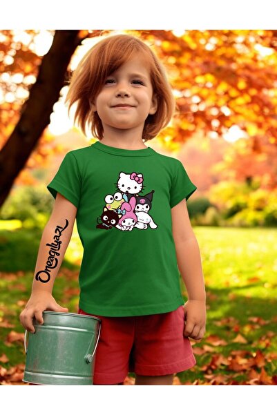 oneagılyazı Тениска с уголемен с принт Kuromi за момичета