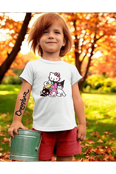 oneagılyazı Kuromi Printed Girl's Oversize T-Shirt