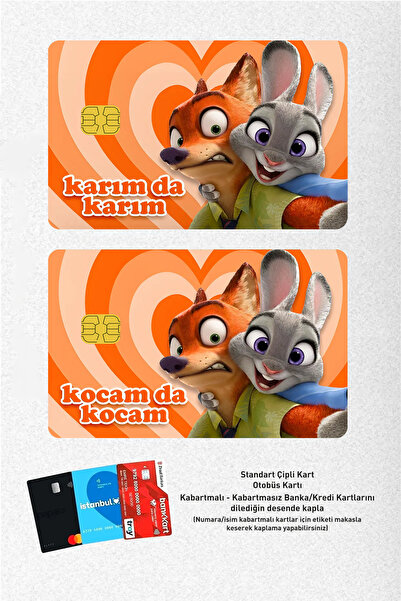 Huggy Craft Sevgiliye Özel Seri Zootropolis Kocam da Kocam Kredi Kartı, Akbil...