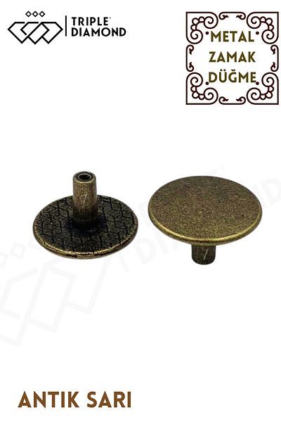 Triple Diamond 10 قطعة زر الفطر الأصفر القديم الأثاث درج خزانة المطبخ مرحاض مقبض ثقب واحد