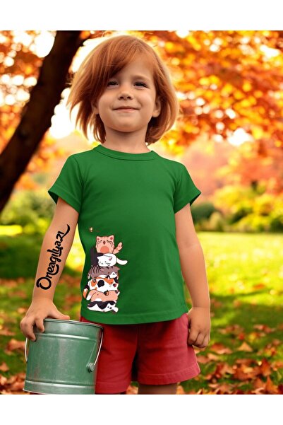 oneagılyazı U redosledu mačka Štampano Devojka Oversize kroj T-shirt