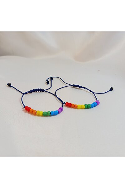 Crystal Atelier Colorful Sand Bead Rope Couple Bracelet Set Bff, Lover Bracel...