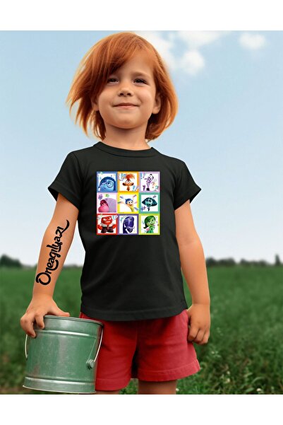 oneagılyazı Тениска с уголемен и обратен с принт за момичета