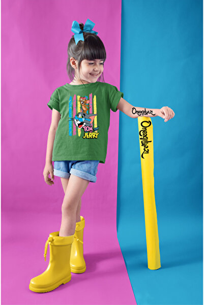 oneagılyazı Tom i Džeri majica za devojčice sa printom, veće veličine