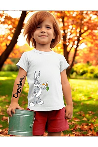 oneagılyazı Dečija majica sa širokim krojem i printom Bugs Bunnyja