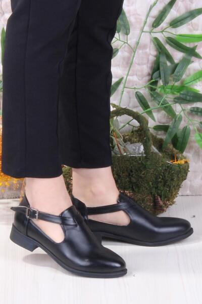 Mehmet Mete 42401 Pantofi de damă flexibili, moale, cu cataramă din satin negru