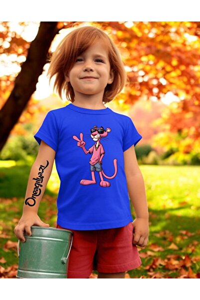 oneagılyazı Tricou supradimensionat pentru fete cu imprimeu Pantera Roz